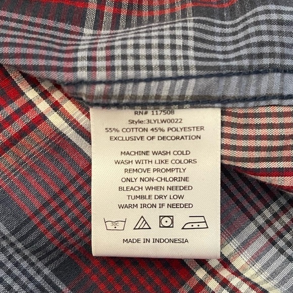 Levi Strauss Men’s Pearl Snap Button Up Size L - Picture 4 of 5